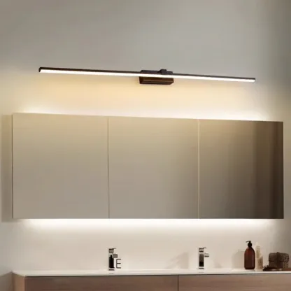 Minimalistic Long Linear LED Vanity Light with Natural Light Image - 6