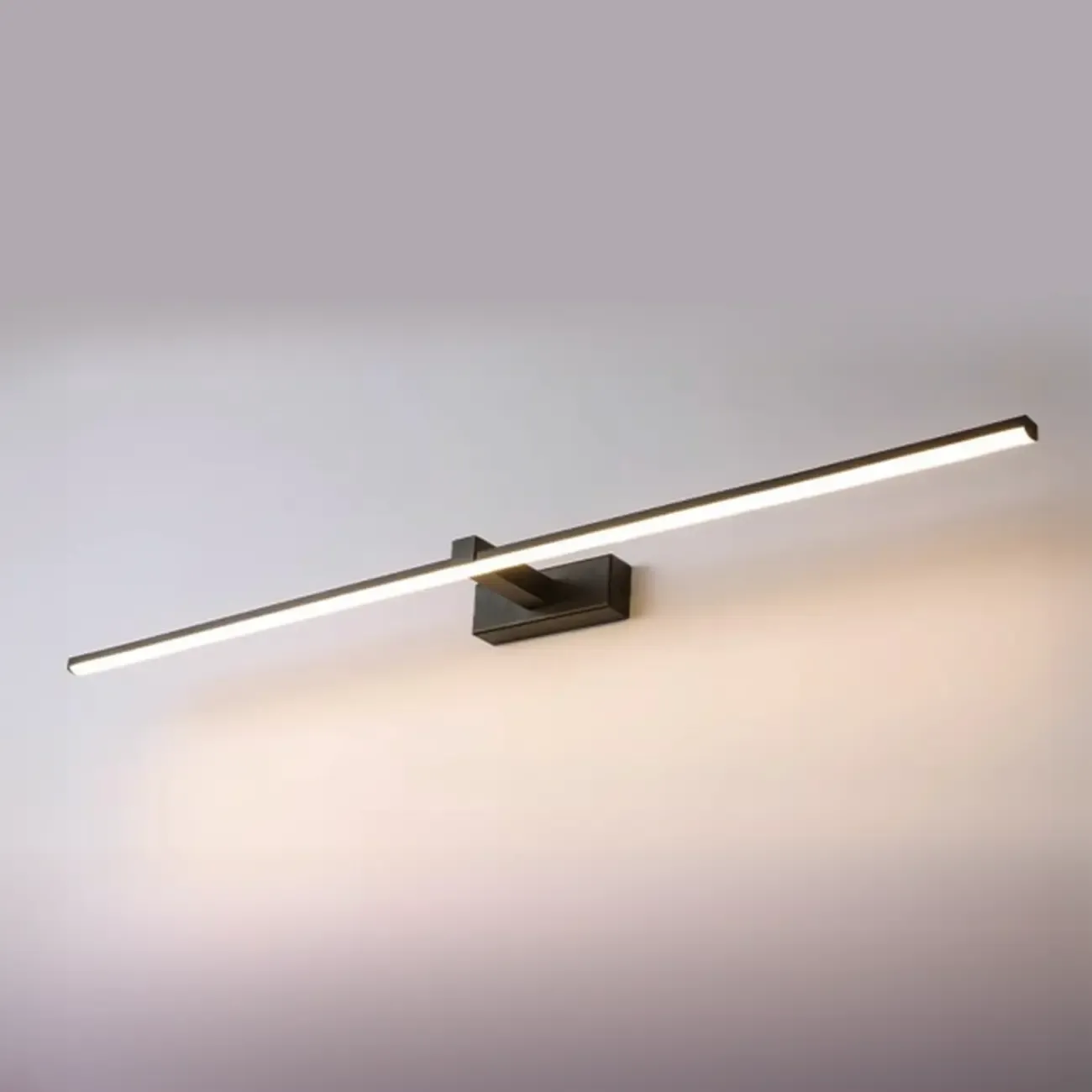Minimalistic Long Linear LED Vanity Light with Natural Light Image - 5