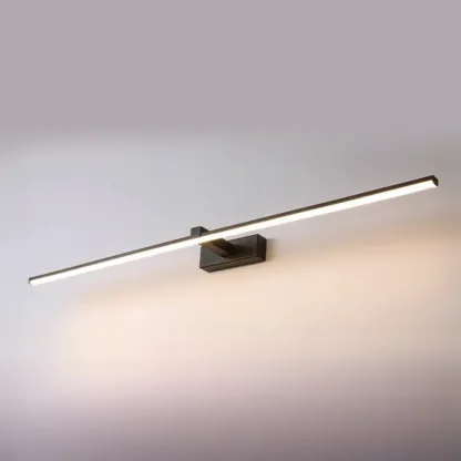 Minimalistic Long Linear LED Vanity Light with Natural Light Image - 5