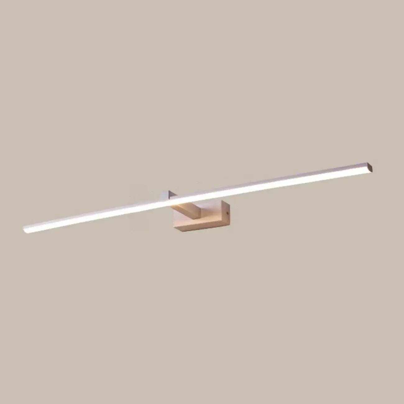 Minimalistic Long Linear LED Vanity Light with Natural Light Image - 8