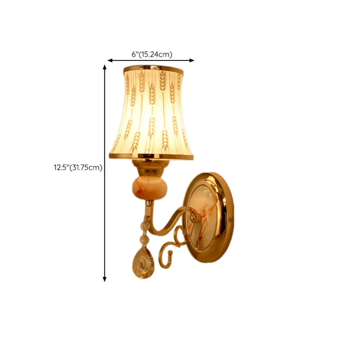 Modern Geometric Gold Wall Light with Crystal Accents Image - 18 | homeyfad