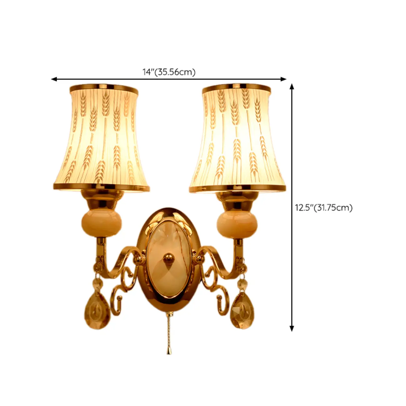 Modern Geometric Gold Wall Light with Crystal Accents Image - 23 | homeyfad