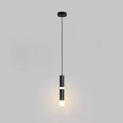 Metal Cone Warm LED Bedroom Pendant Light Adjustable Image - 8