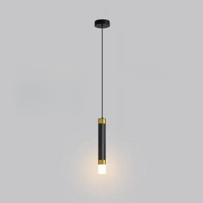 Metal Cone Warm LED Bedroom Pendant Light Adjustable Image - 10