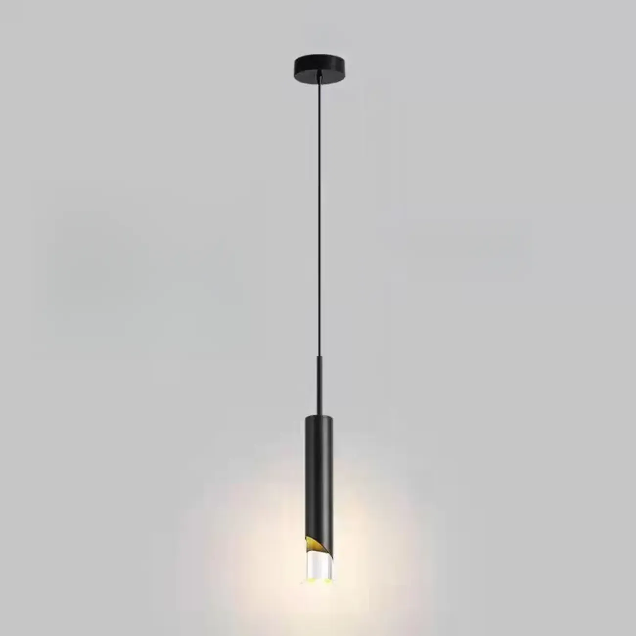 Metal Cone Warm LED Bedroom Pendant Light Adjustable Image - 12