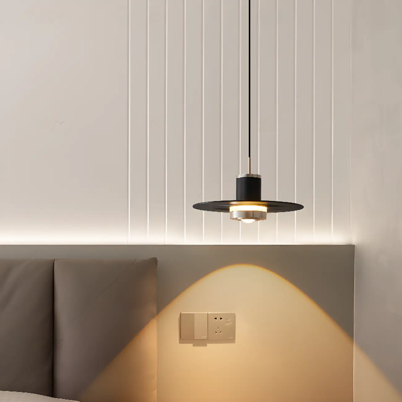 Modern Adjustable Crystal Metal Circle Dimming Pendant Light | homeyfad