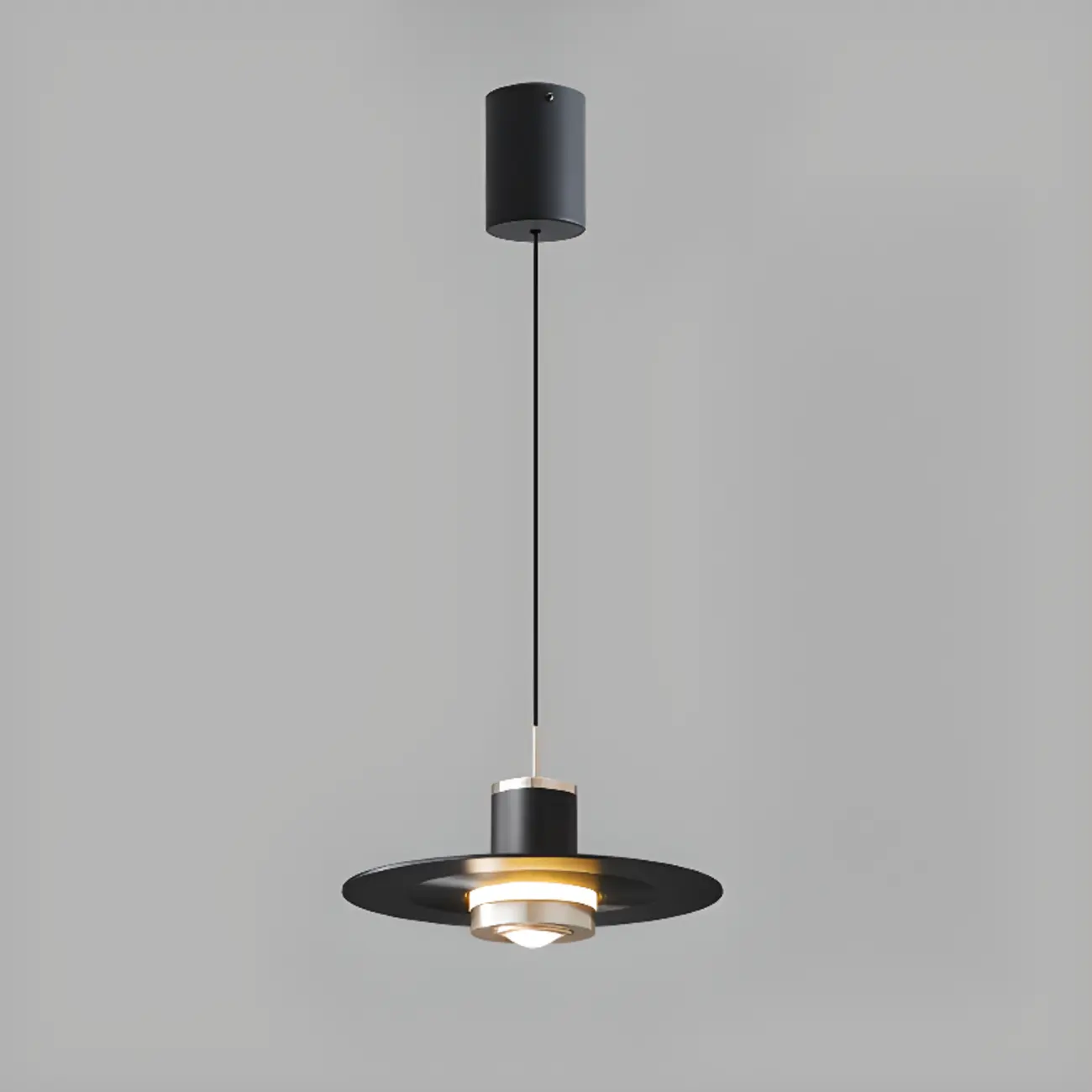 Modern Adjustable Crystal Metal Circle Dimming Pendant Light | homeyfad