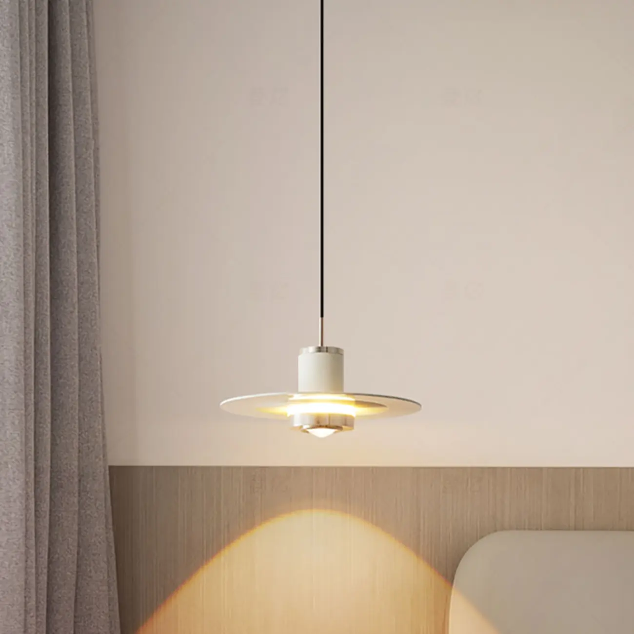 Modern Adjustable Crystal Metal Circle Dimming Pendant Light | homeyfad