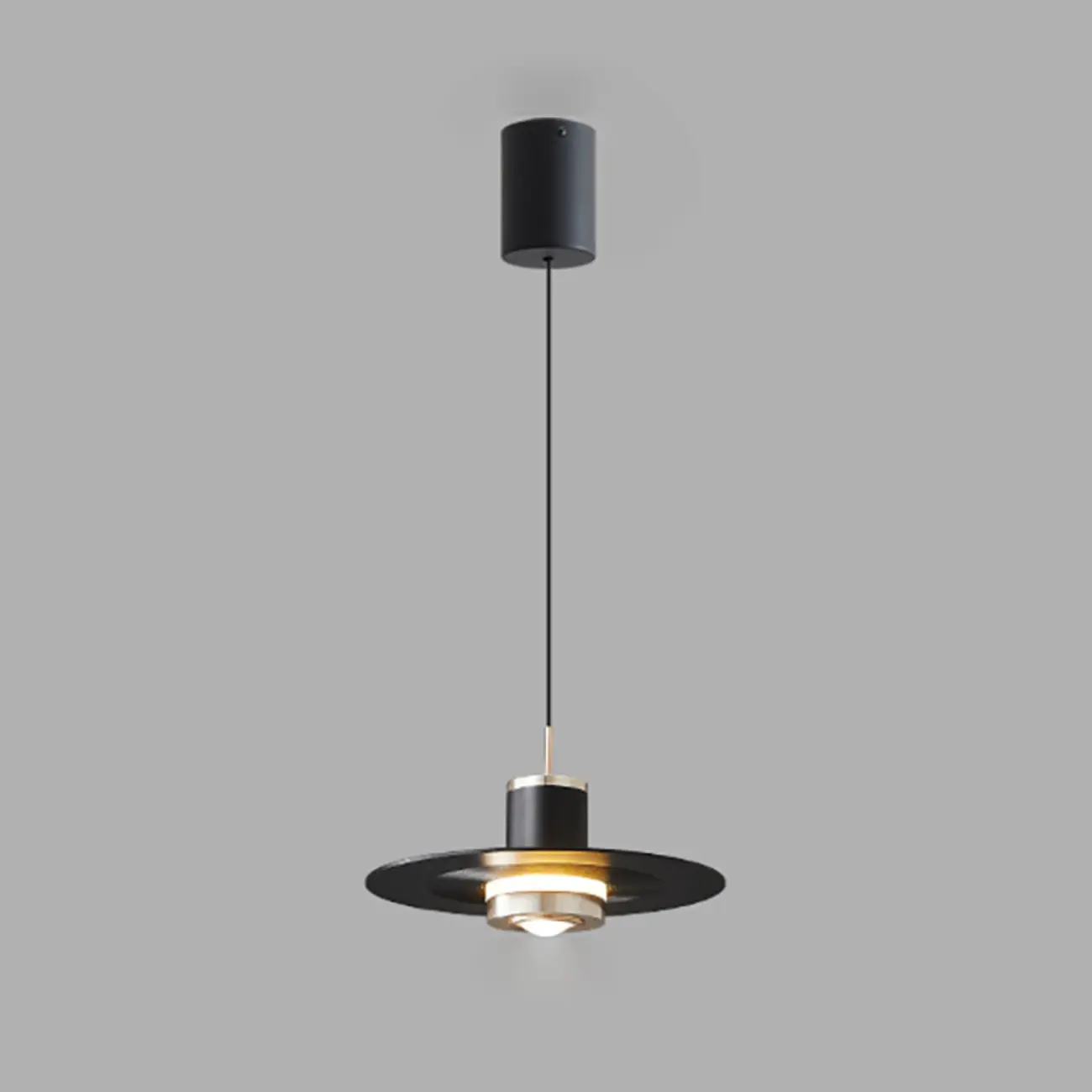 Modern Adjustable Crystal Metal Circle Dimming Pendant Light | homeyfad