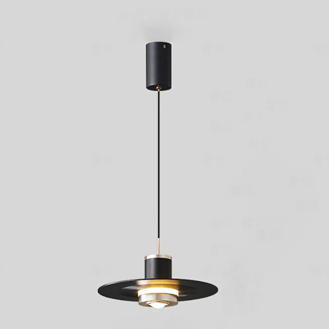 Modern Adjustable Crystal Metal Circle Dimming Pendant Light | homeyfad