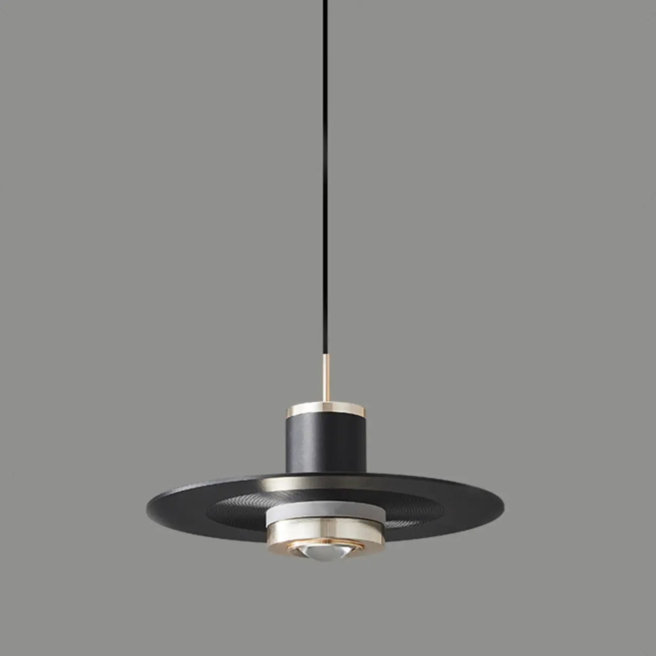 Modern Adjustable Crystal Metal Circle Dimming Pendant Light | homeyfad