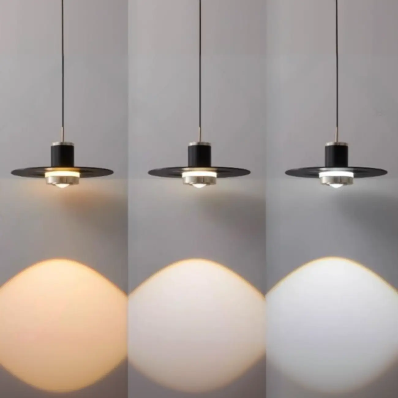 Modern Adjustable Crystal Metal Circle Dimming Pendant Light | homeyfad