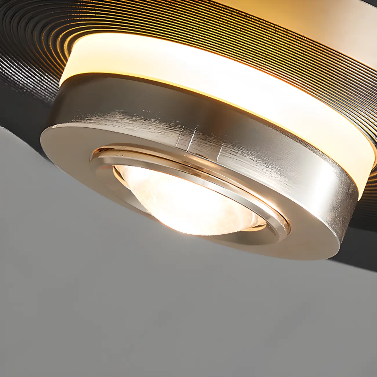 Modern Adjustable Crystal Metal Circle Dimming Pendant Light | homeyfad