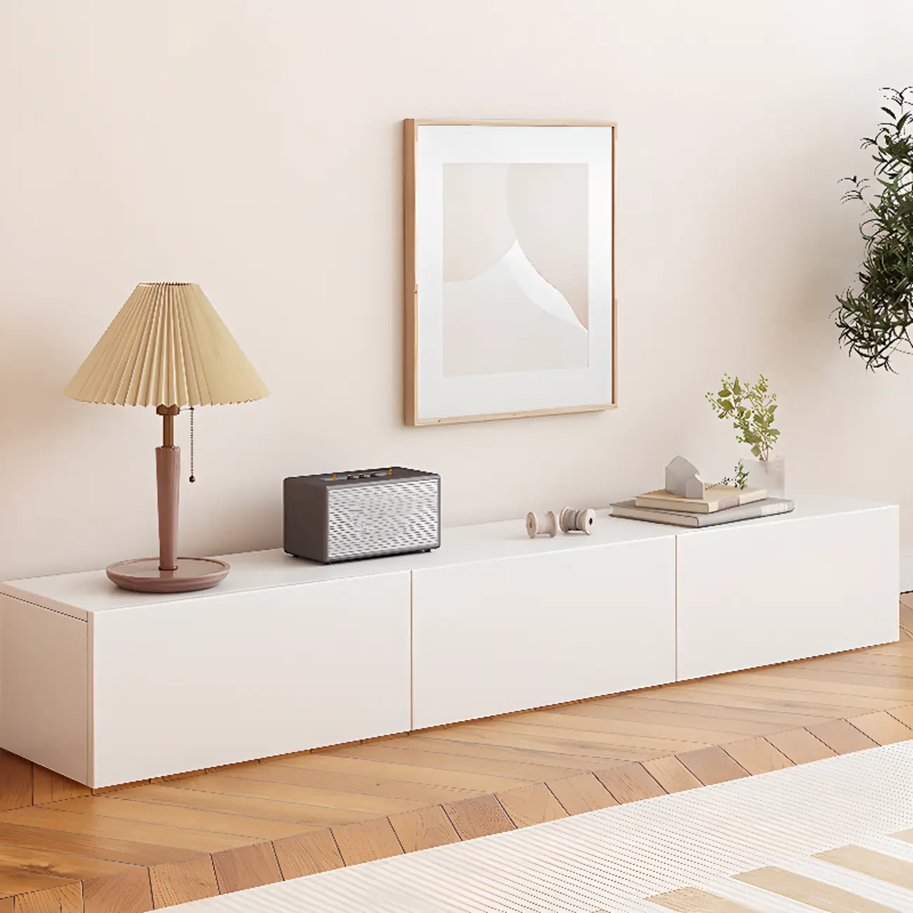 Modern Wood Scandinavian TV Stand with Storage | homeyfad