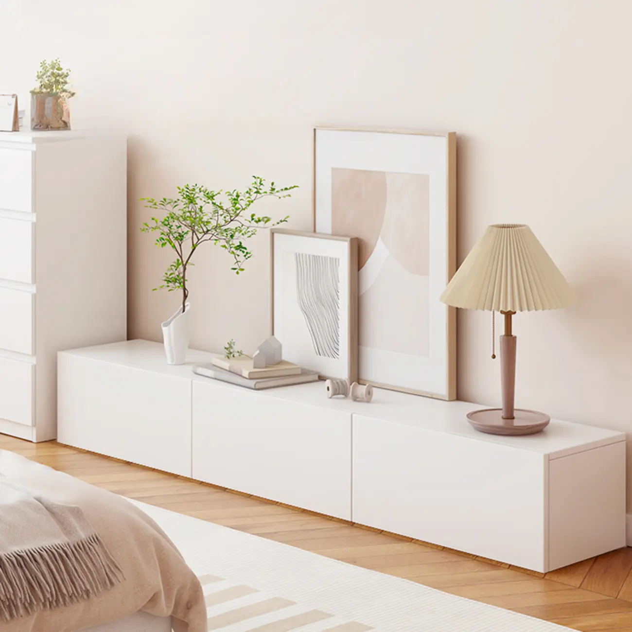 Modern Wood Scandinavian TV Stand with Storage | homeyfad