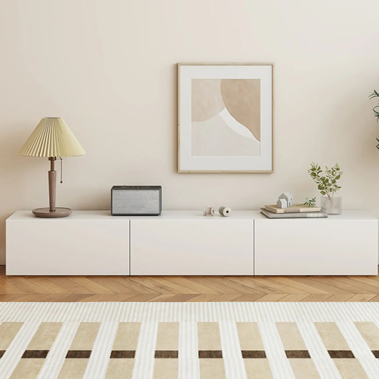 Modern Wood Scandinavian TV Stand with Storage | homeyfad