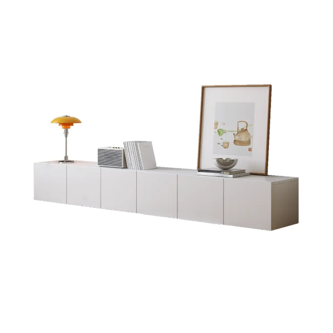 Modern Wood Scandinavian TV Stand with Storage