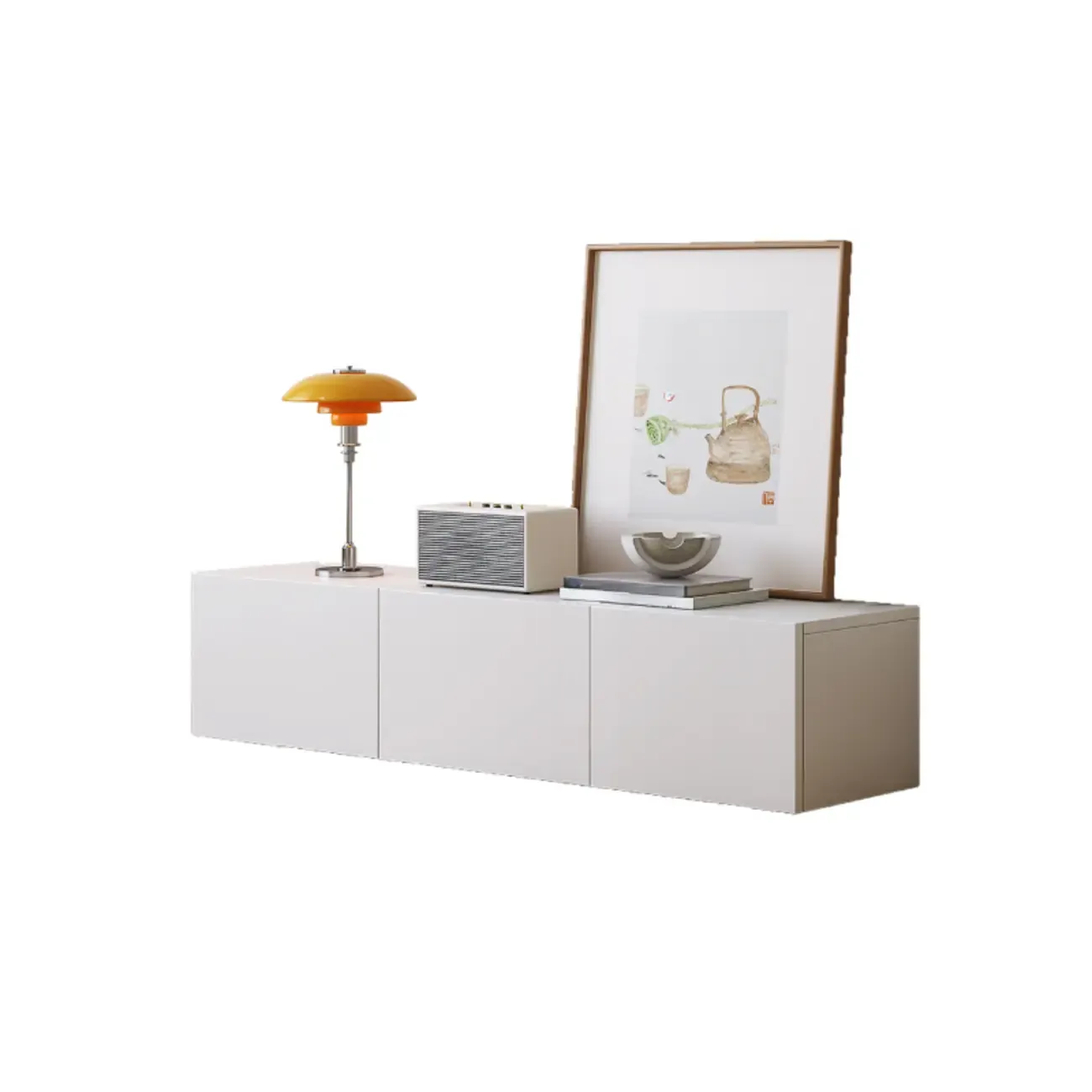 Modern Wood Scandinavian TV Stand with Storage