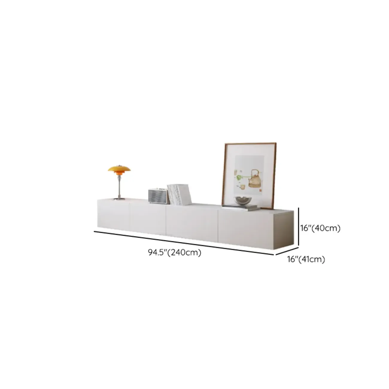 Modern Wood Scandinavian TV Stand with Storage