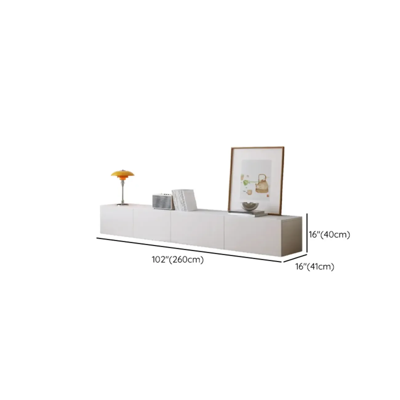 Modern Wood Scandinavian TV Stand with Storage