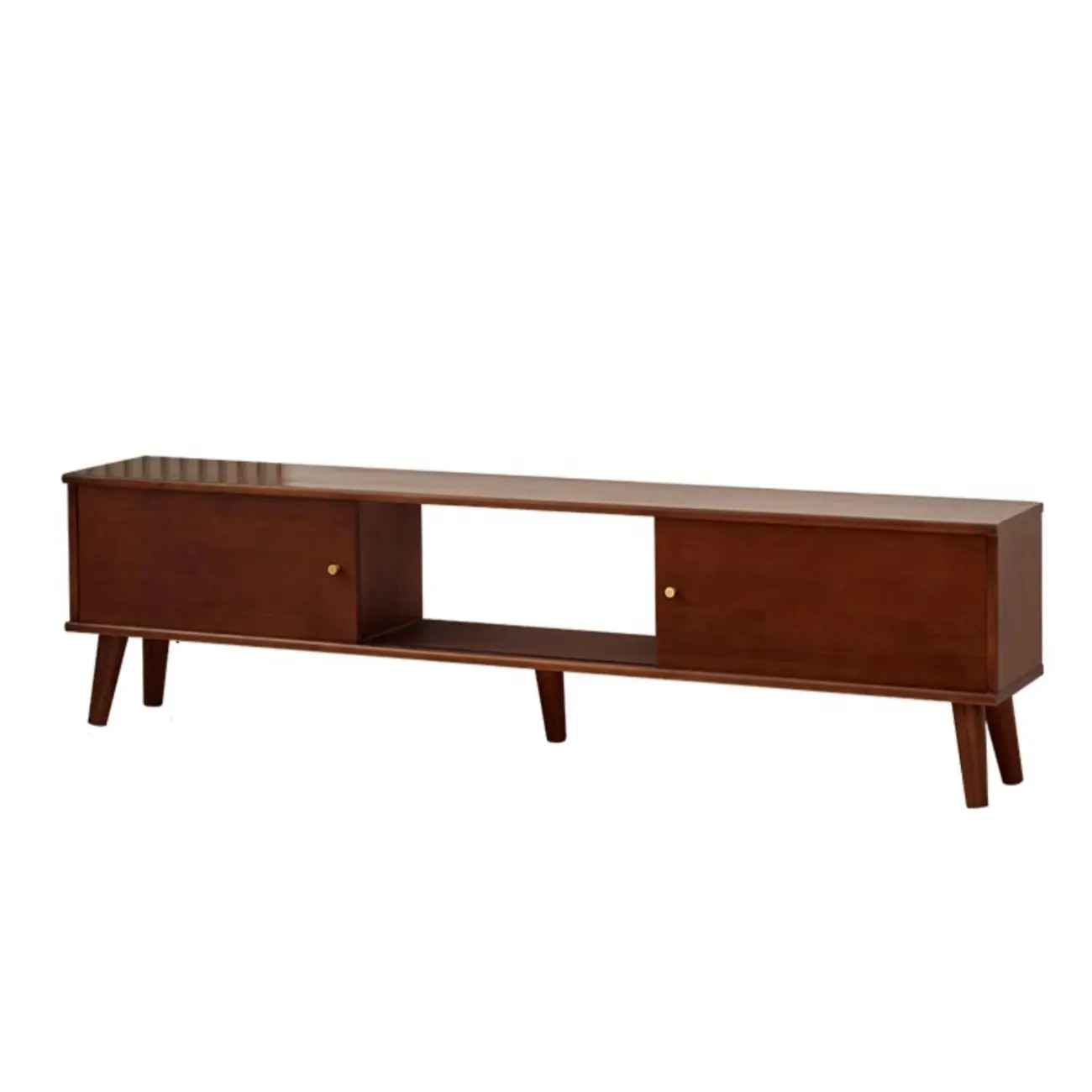 Modern Wood TV Stand with Storage, Cable Management | homeyfad