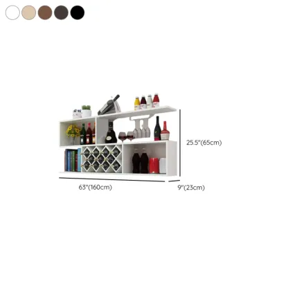 Stackable Wooden Wall-Mounted Wine Bottle Rack Image - 32