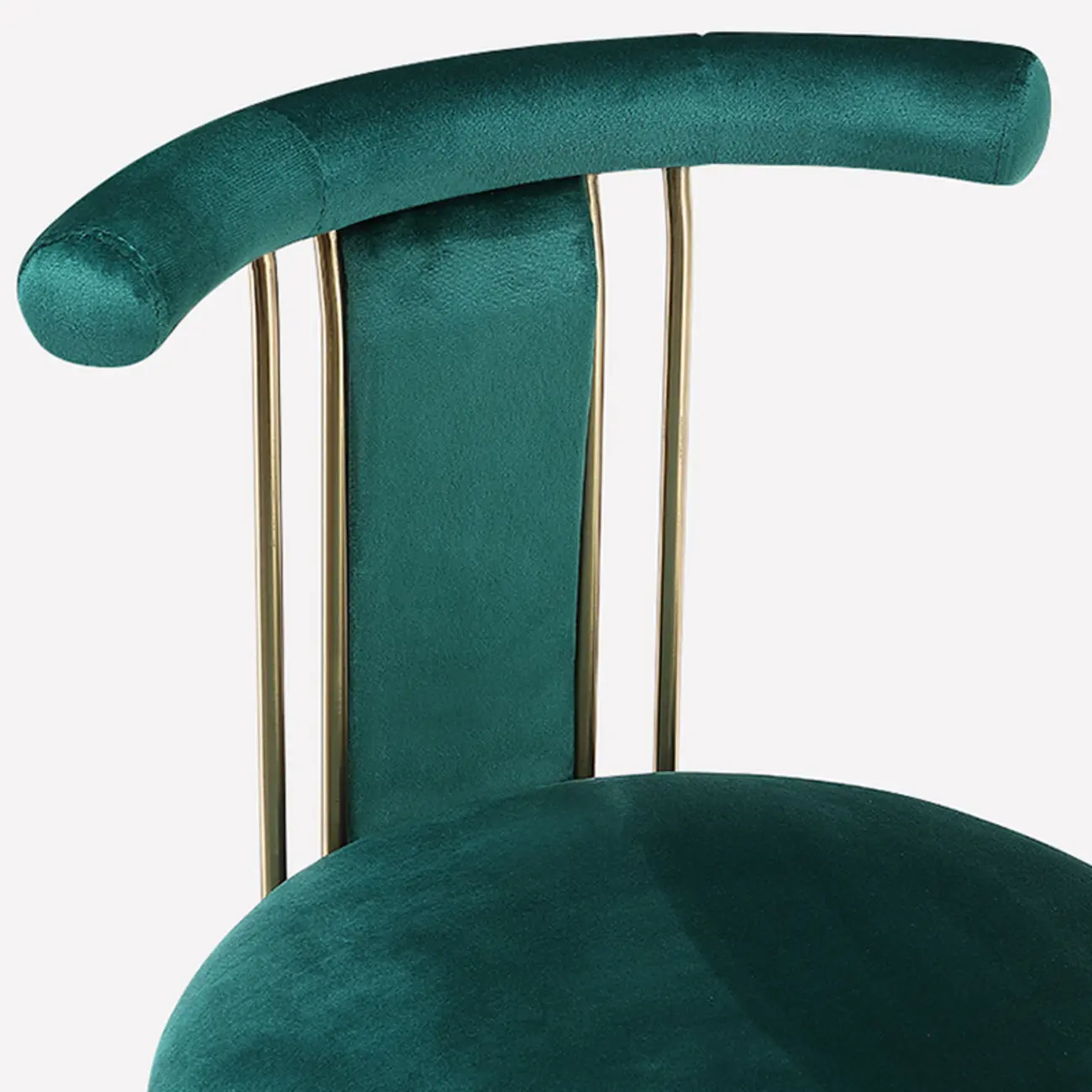 Glam Wood Velvet Upholstered Gold Accent Bar Stool | homeyfad