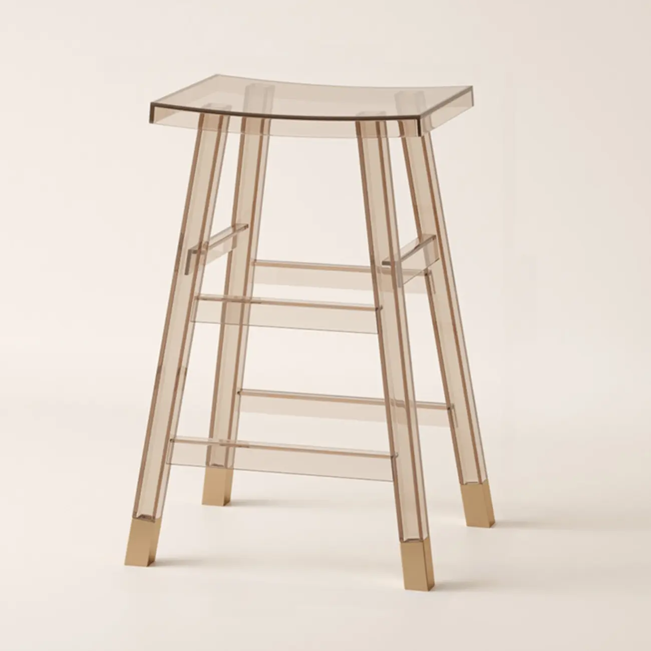 Saddle Acrylic Counter Height Backless Bar Stools Image - 10 | homeyfad