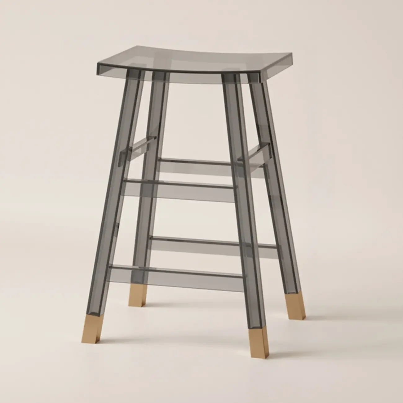 Saddle Acrylic Counter Height Backless Bar Stools Image - 13