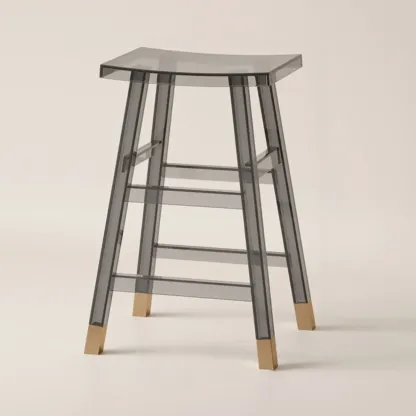 Saddle Acrylic Counter Height Backless Bar Stools Image - 13