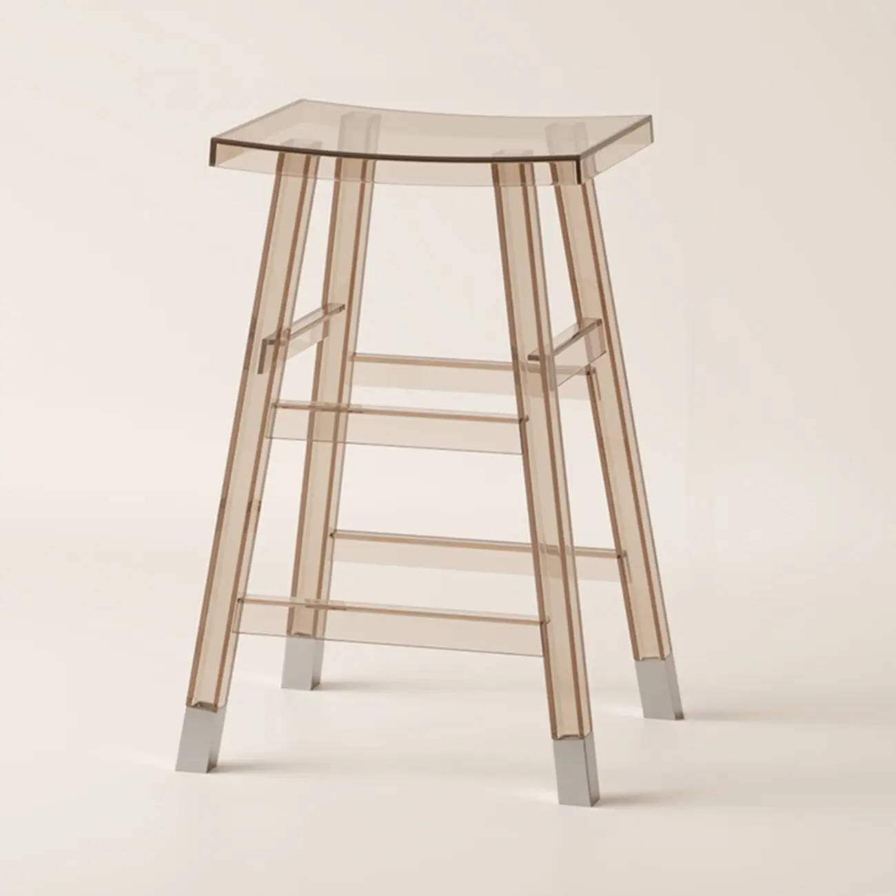 Saddle Acrylic Counter Height Backless Bar Stools Image - 17 | homeyfad