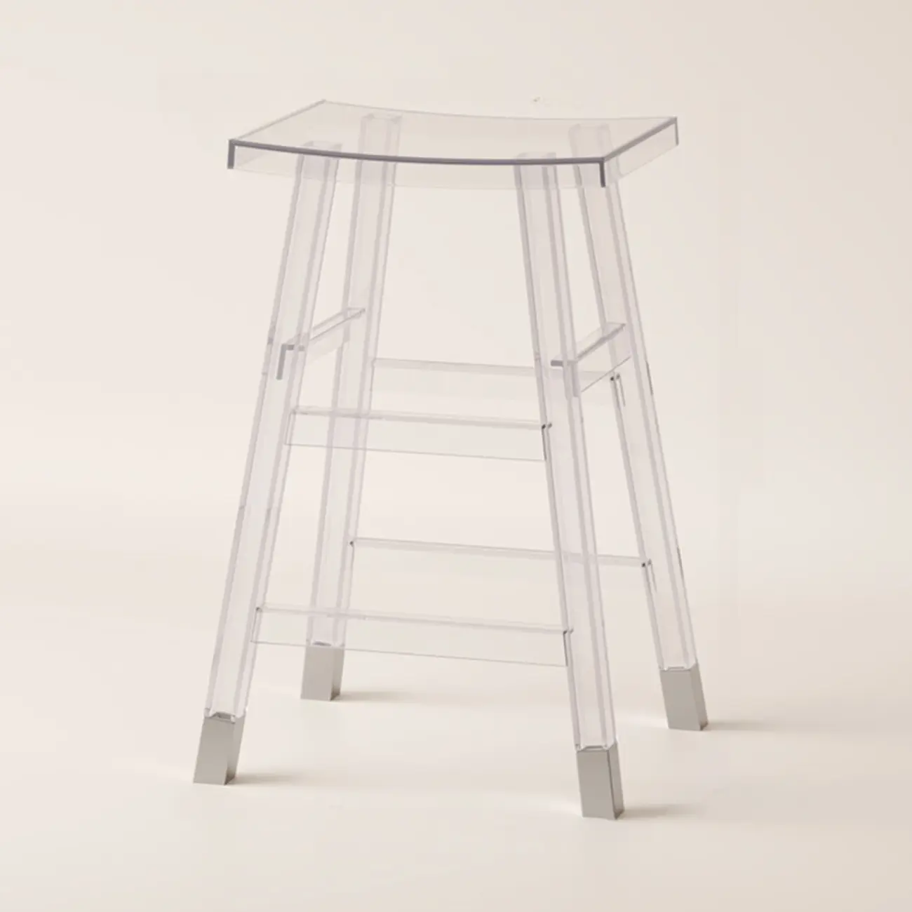 Saddle Acrylic Counter Height Backless Bar Stools Image - 18 | homeyfad