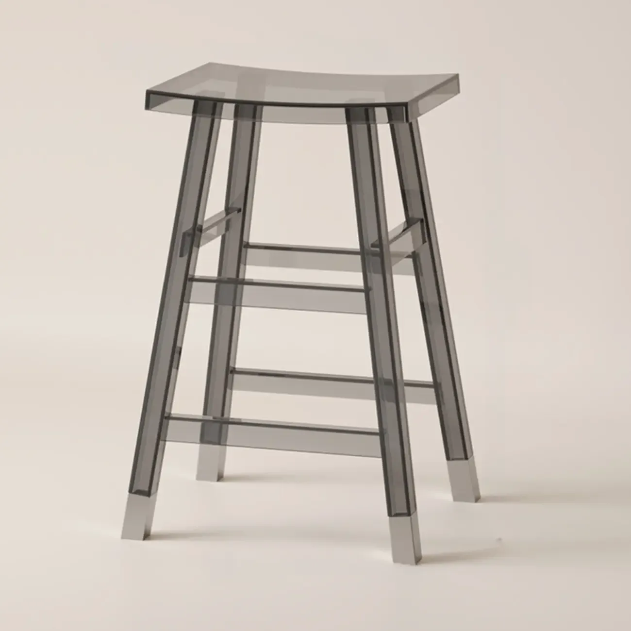 Saddle Acrylic Counter Height Backless Bar Stools Image - 19