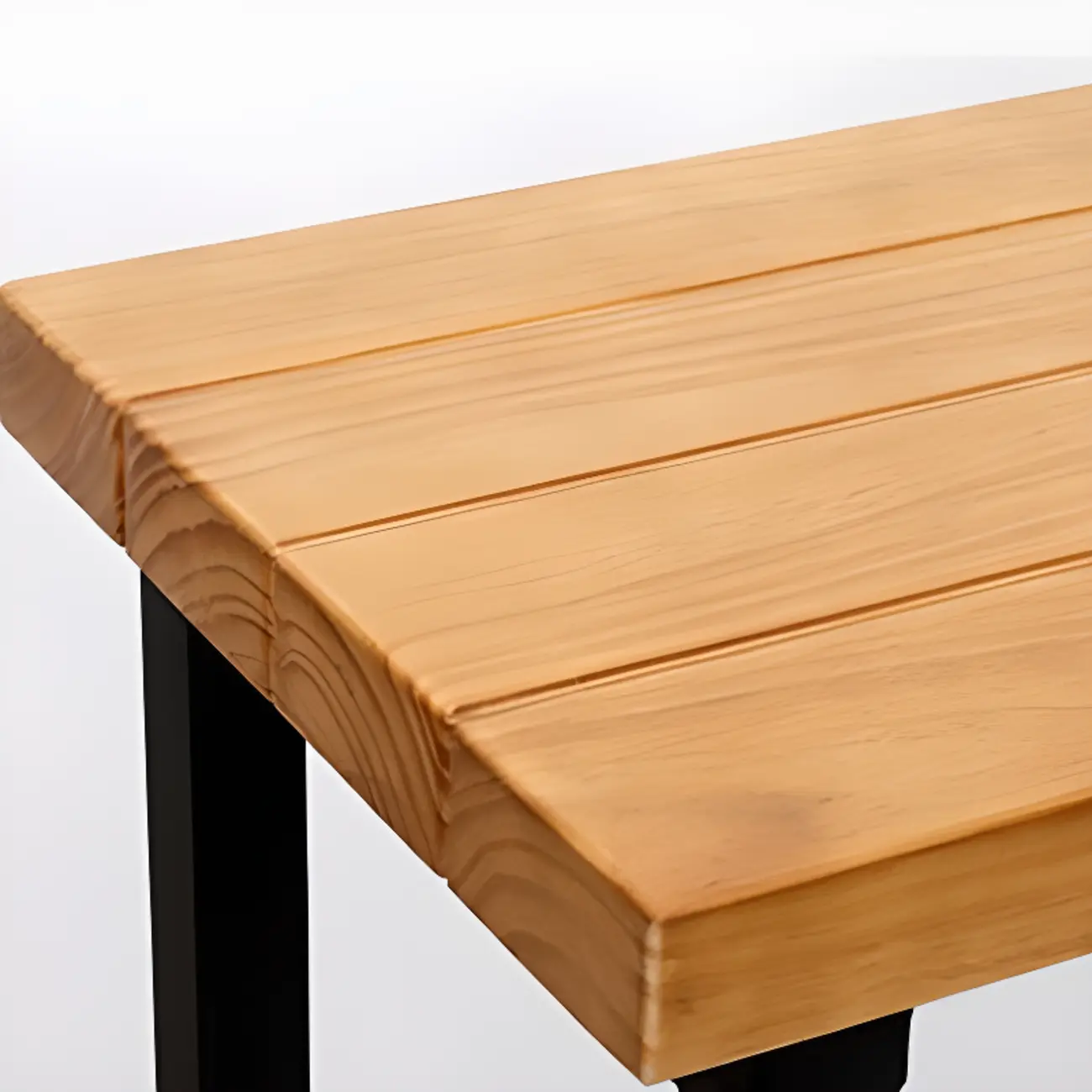 French Country Natural Wooden Iron Trestle Bar Tables Image - 3 | homeyfad