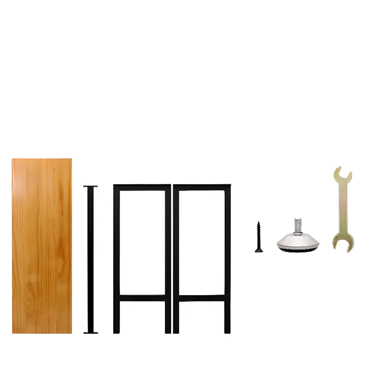 French Country Natural Wooden Iron Trestle Bar Tables Image - 7 | homeyfad