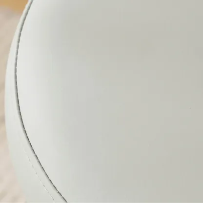 Natural Wood Round Leather Swivel Bar Stools Image - 24