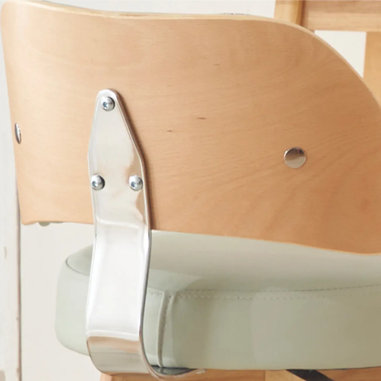 Natural Wood Round Leather Swivel Bar Stools Image - 18 | homeyfad