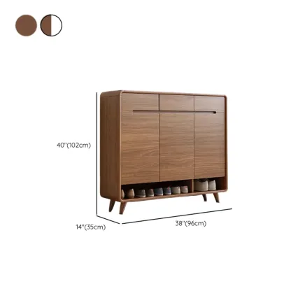 Modern Wood Hallway Shoe Cabinet with Drawers #size