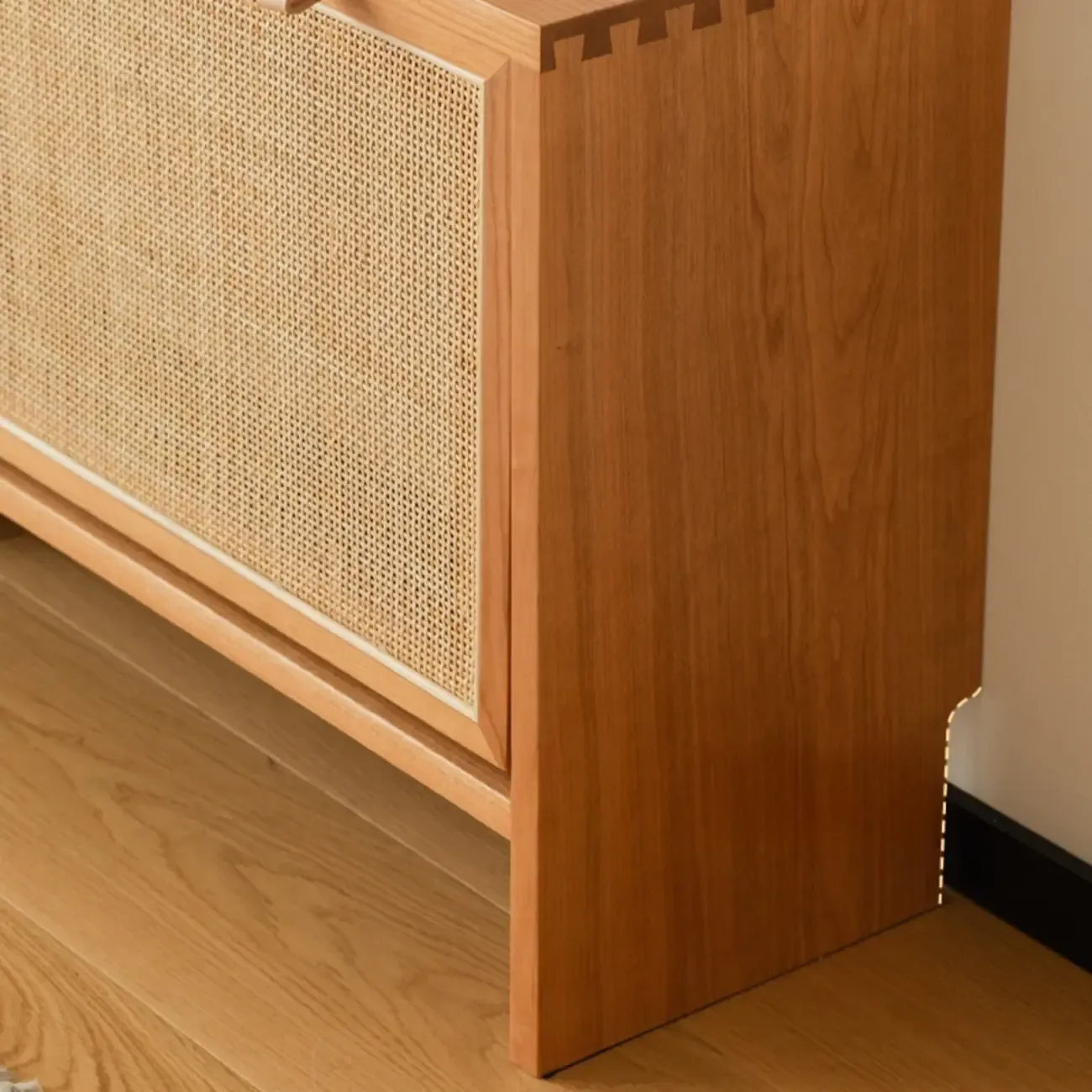 Boho Solid Wood Tipping Shoe Cabinet in Brown Image - 9