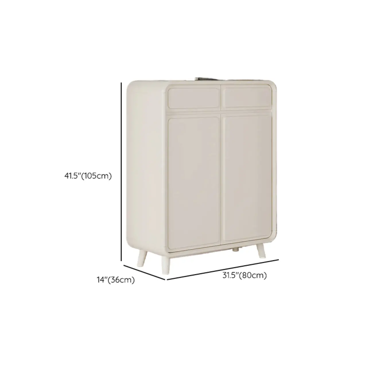 Entryway Solid Wood Shoe Cabinet in White #size | homeyfad