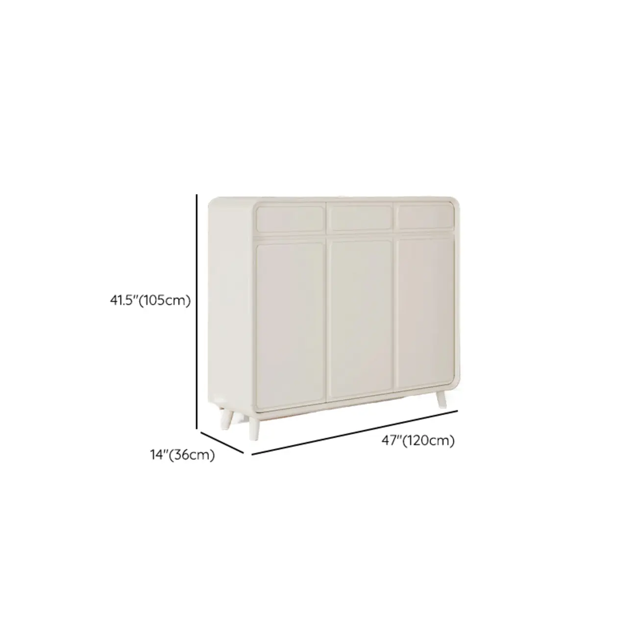 Entryway Solid Wood Shoe Cabinet in White Image - 10 | homeyfad