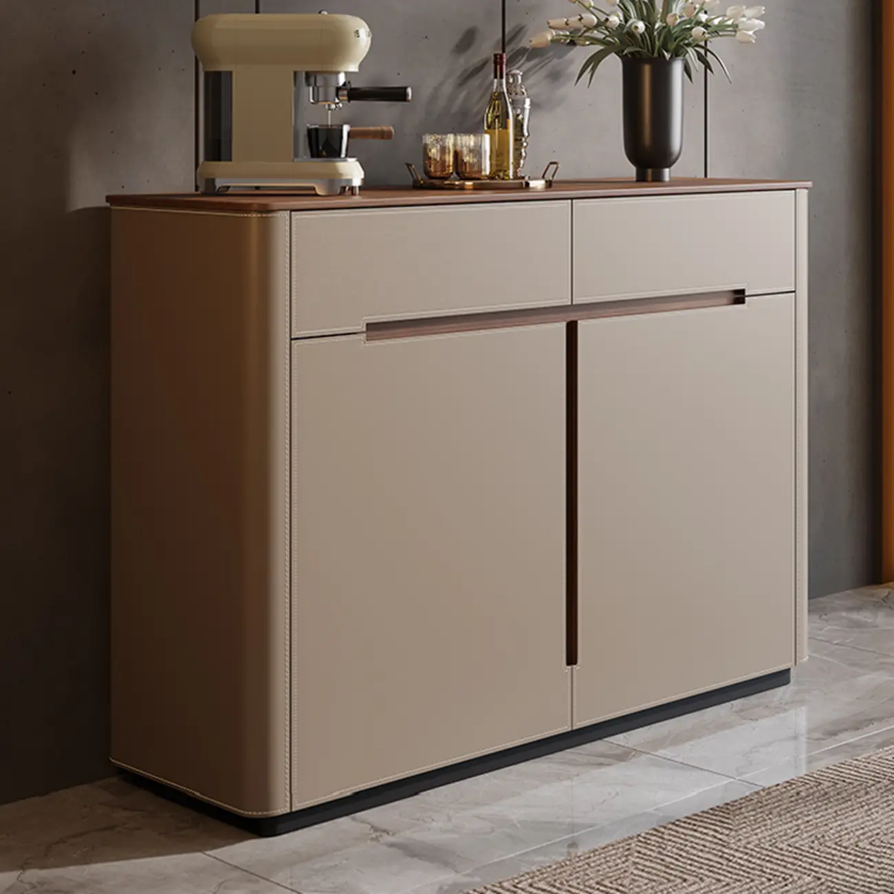 Trendy Wood Entryway Shoe Cabinet with Drawers Image - 1 | homeyfad