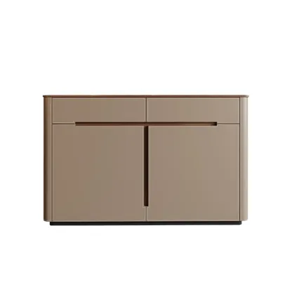 Trendy Wood Entryway Shoe Cabinet with Drawers Image - 5