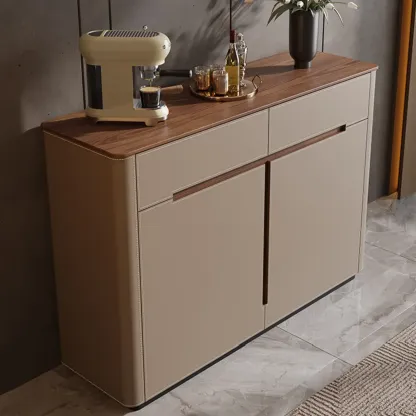 Trendy Wood Entryway Shoe Cabinet with Drawers Image - 3