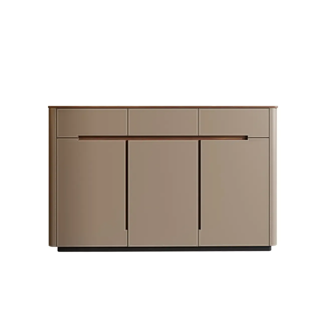 Trendy Wood Entryway Shoe Cabinet with Drawers Image - 6
