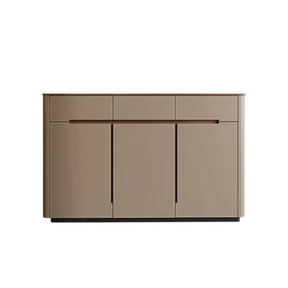 Trendy Wood Entryway Shoe Cabinet with Drawers Image - 6
