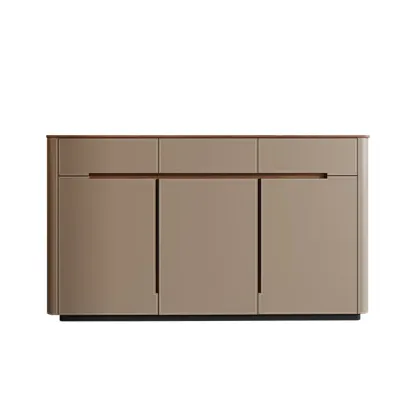 Trendy Wood Entryway Shoe Cabinet with Drawers Image - 7