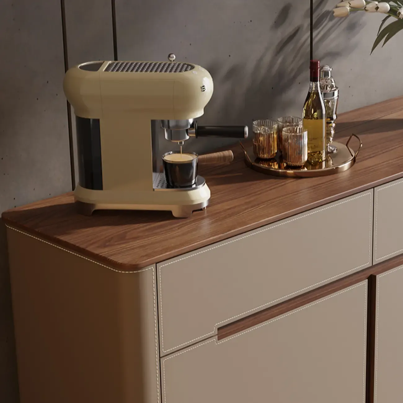 Trendy Wood Entryway Shoe Cabinet with Drawers Image - 8