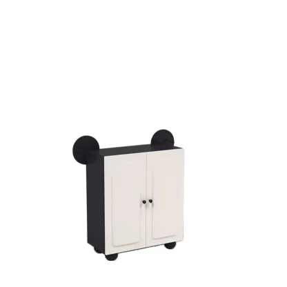Black Metal Shoe Cabinet with Adjustable Shelves Image - 7