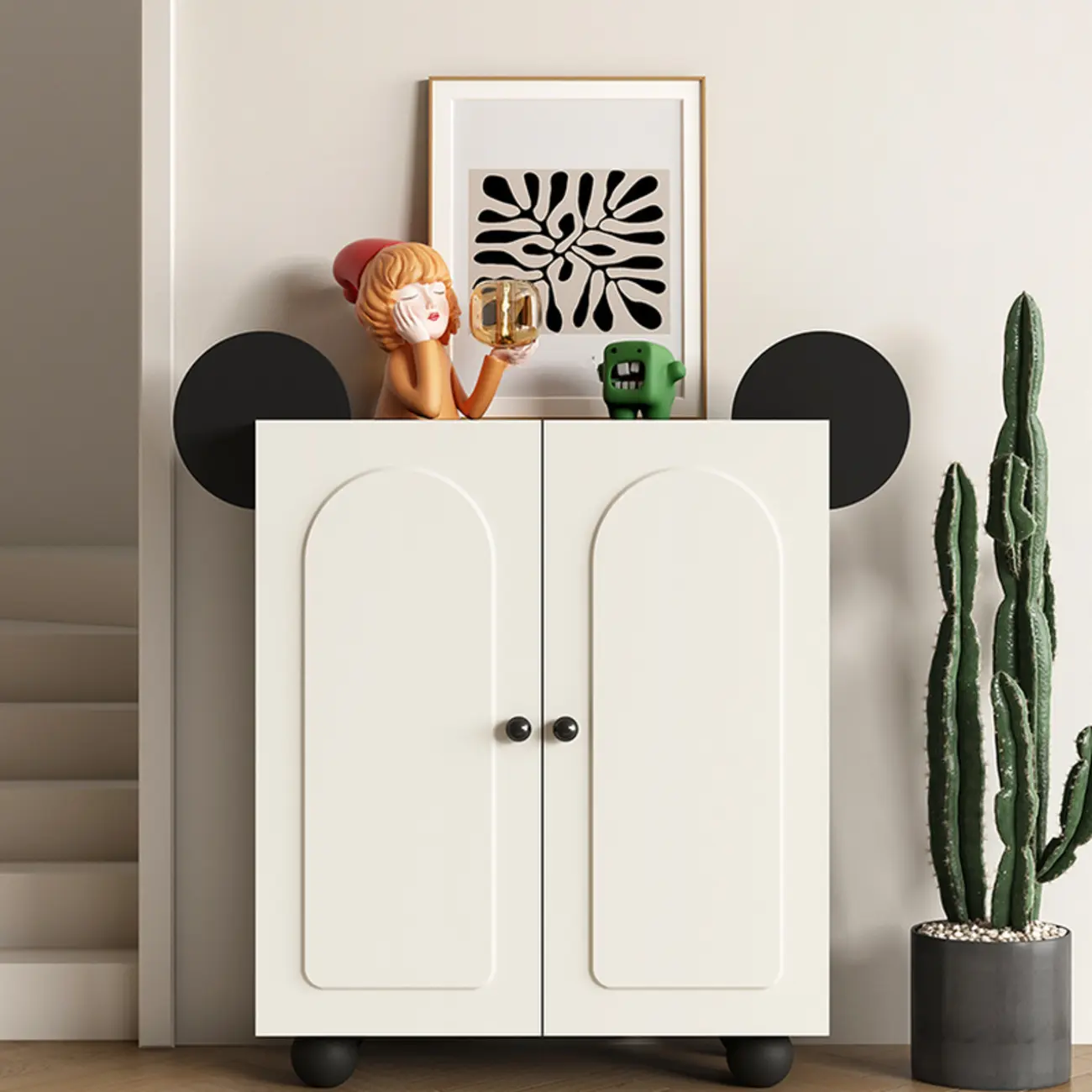 Black Metal Shoe Cabinet with Adjustable Shelves Image - 11 | homeyfad